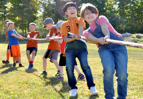 Tug of war at last Saturday's New Paltz Central School District's Foundation for Student Enhancement kids event at the Field of Dreams.